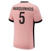 Original Trikotsatz Paris Saint-Germain Marquinhos 5 Ausweichtrikot 2024-25 Für Kinder